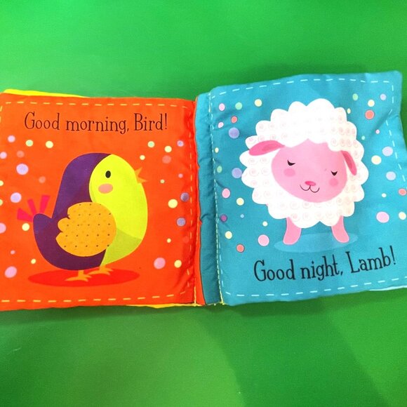 Fisher Price Plush Rattle Toy & Hello Baby Soft Fabric Book Lot Sensory Set - Picture 7 of 14